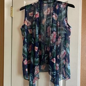 Blue Floral Blouse